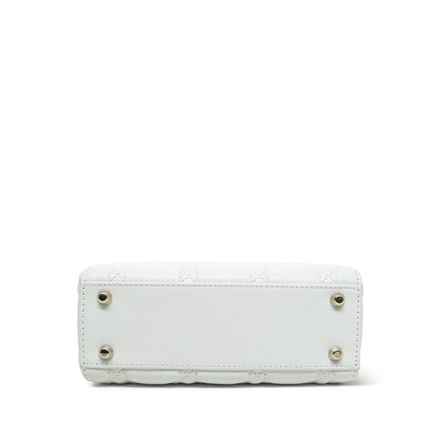 Lady Dior Latte Lambskin Cannage Mini
