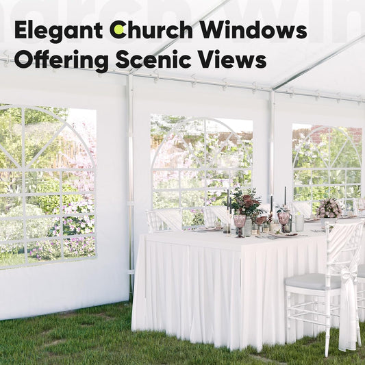 20x40ft Party Tent Heavy Duty Outdoor Canopy Tent Carport Wedding Event Shelter BBQ Wedding Tents for Parties with Storage Bags