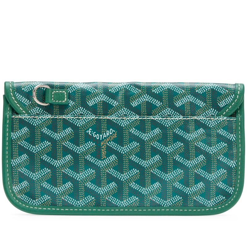 Green Goyardine Canvas Saint Louis Pouch Wallet