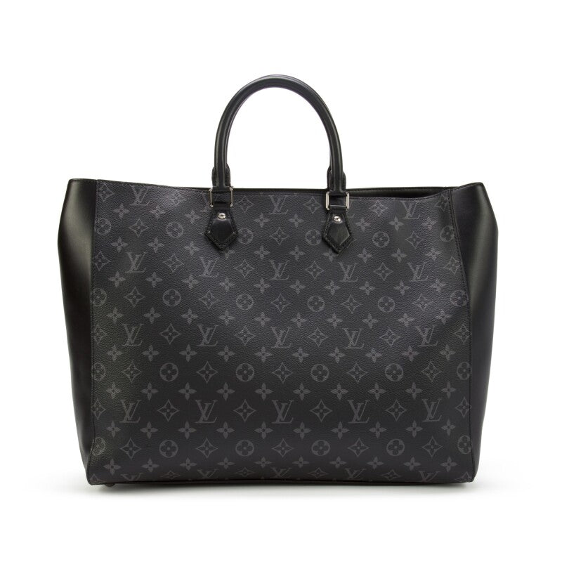 Black Monogram Eclipse Coated Canvas Grand Sac Silver Hardware, 2021