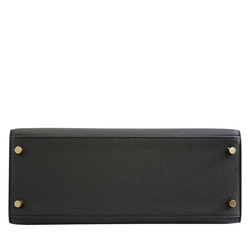 Black Epsom Sellier Kelly 28 Permabrass Hardware, 2023