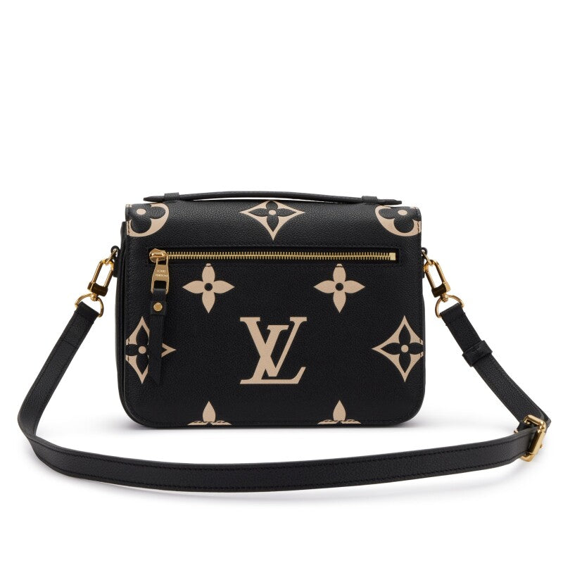 Black and Beige Giant Monogram Empreinte Pochette Métis Gold Hardware, 2021