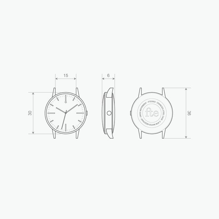 T3005BM | Silver, Grey & Black Mesh Watch