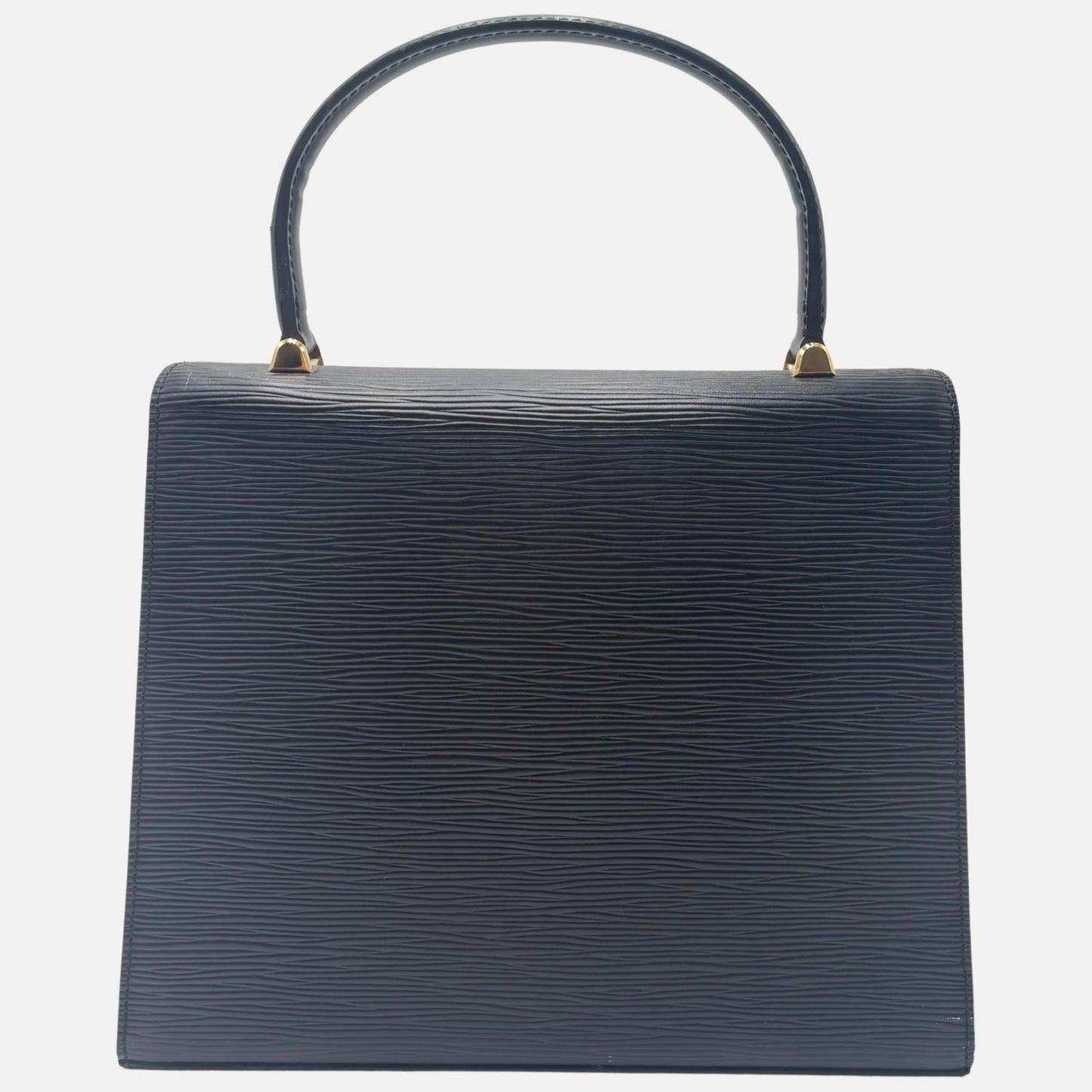 Malesherbes Top Handle Bag Black Epi Leather