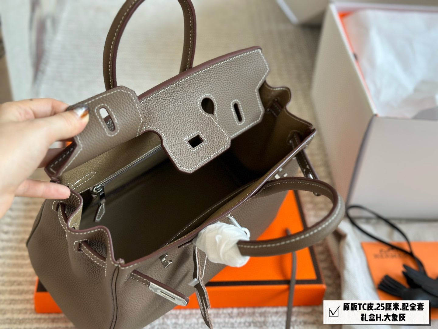 Original TC Leather Birkin bag