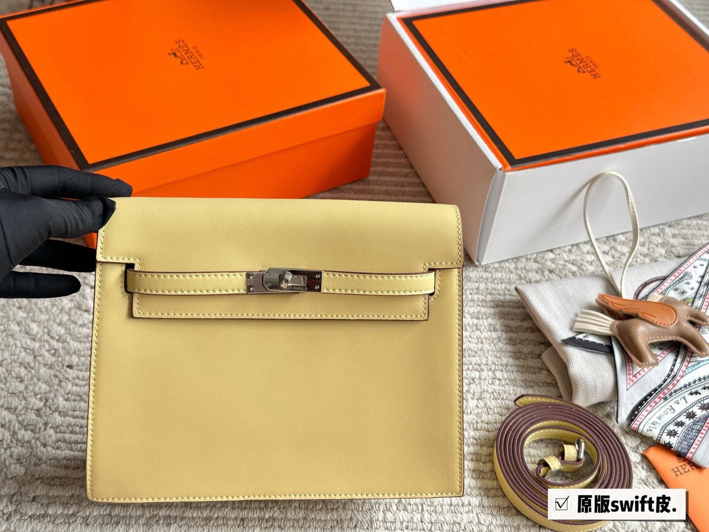 Kyoto leather Kelly Danse dancing bag