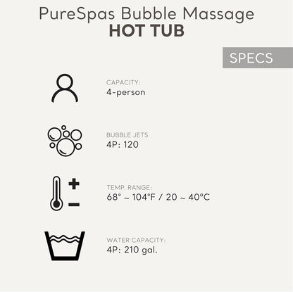 INTEX PureSpa Bubble Massage 4-Person Inflatable Spa – 77"x28", Outdoor Portable Hot Tub, Energy-Efficient Cover, Saltwater System Ready