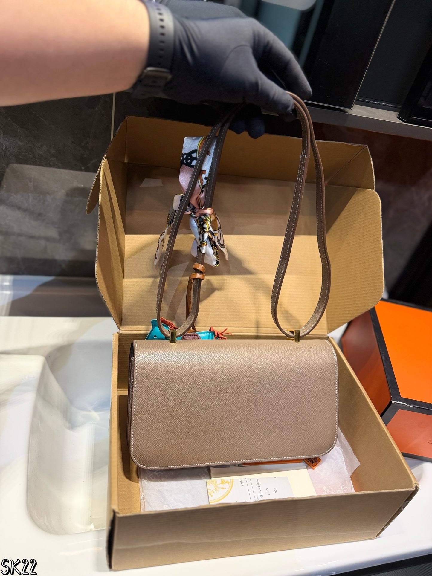Original Hermes leather stewardess bag!!
