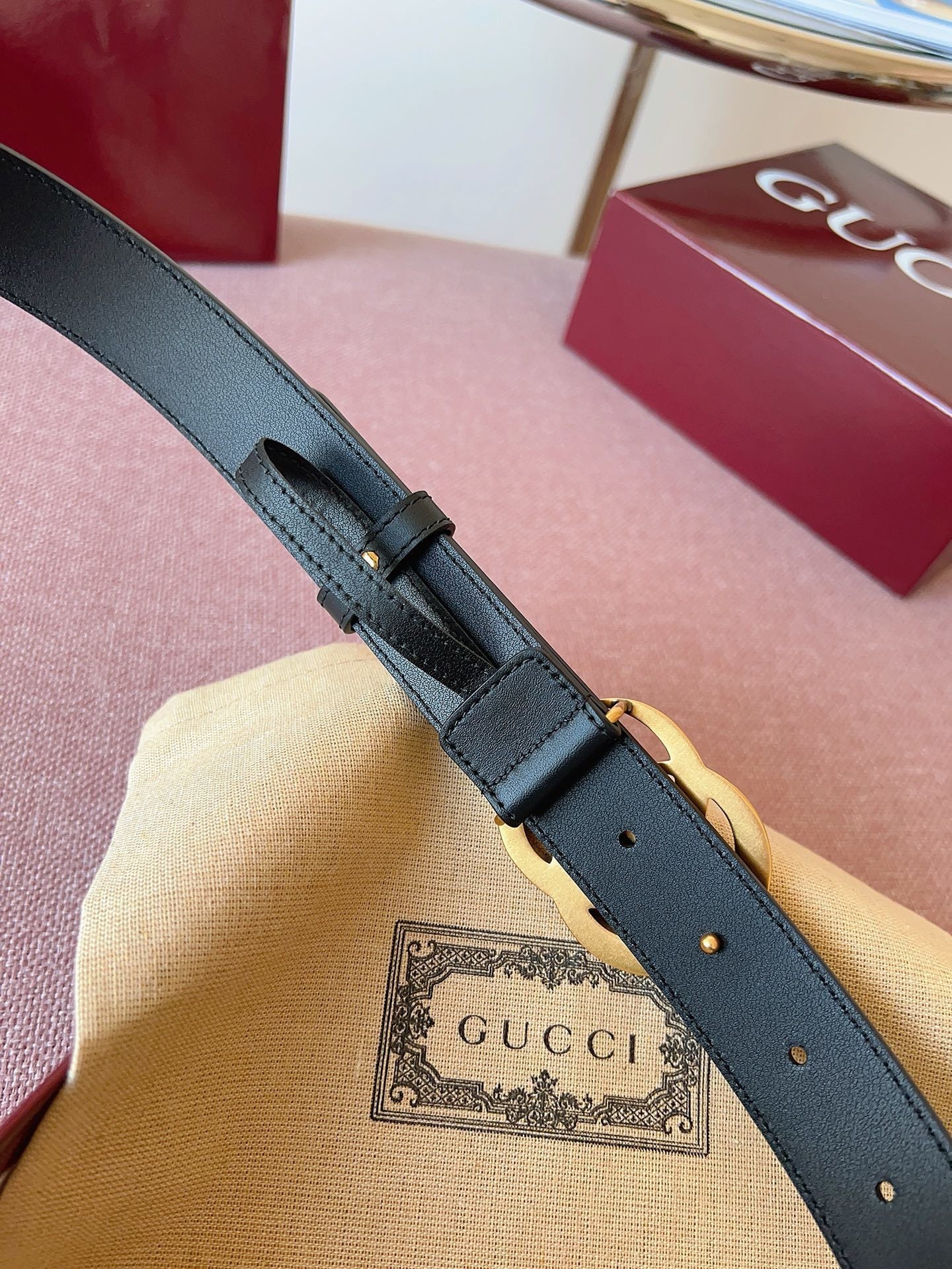 Gucci Belt Premium Quality – Double G Buckle Leather Belt