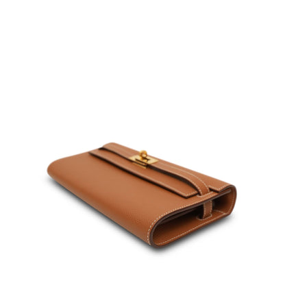 Kelly Wallet To Go Gold Veau Epsom Gold Plated W Stamp