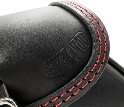 Leather Swingarm Bag for Indian Scout & Scout Bobber 2015–2026 – Fits Scout 101, Classic, Sport & Super Scout – Red Stitching