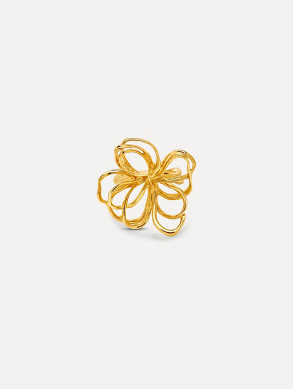 Oscar de la Renta Threaded Flower Ring