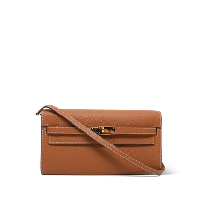 Kelly Wallet To Go Gold Veau Epsom Gold Plated W Stamp