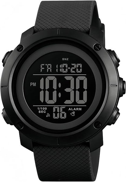Digital Watch Sports Waterproof Military Back Light Small Watch for Men Black 1426