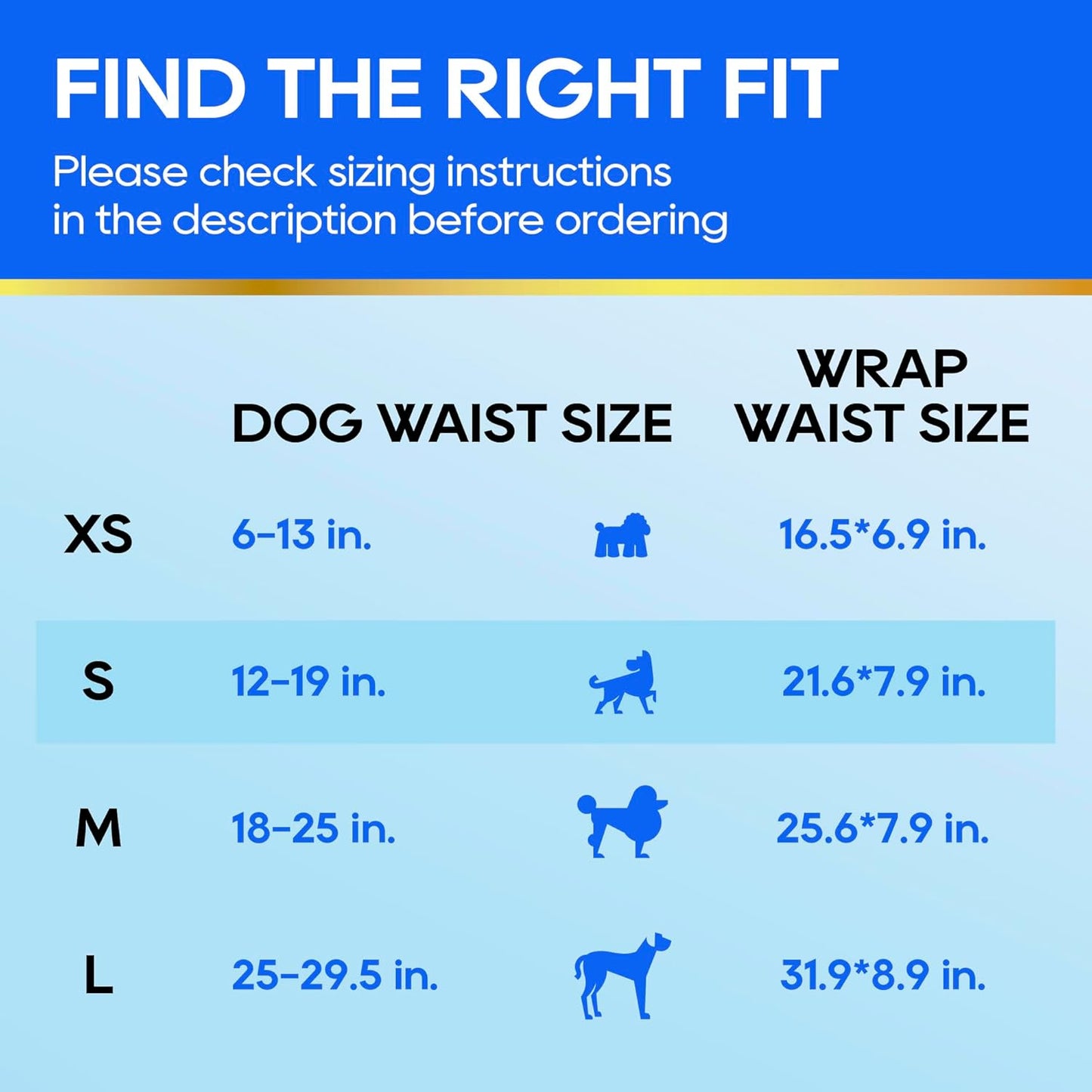 All-Absorb A26 Male Dog Wrap Diapers, Small Size, Disposable Pet Belly Bands, 50 Count