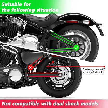 Left Side Motorcycle Swingarm Bag Black Synthetic Leather Tool Bag for Softail, Dyna, Low Rider, Fat Bob – Adjustable Strap