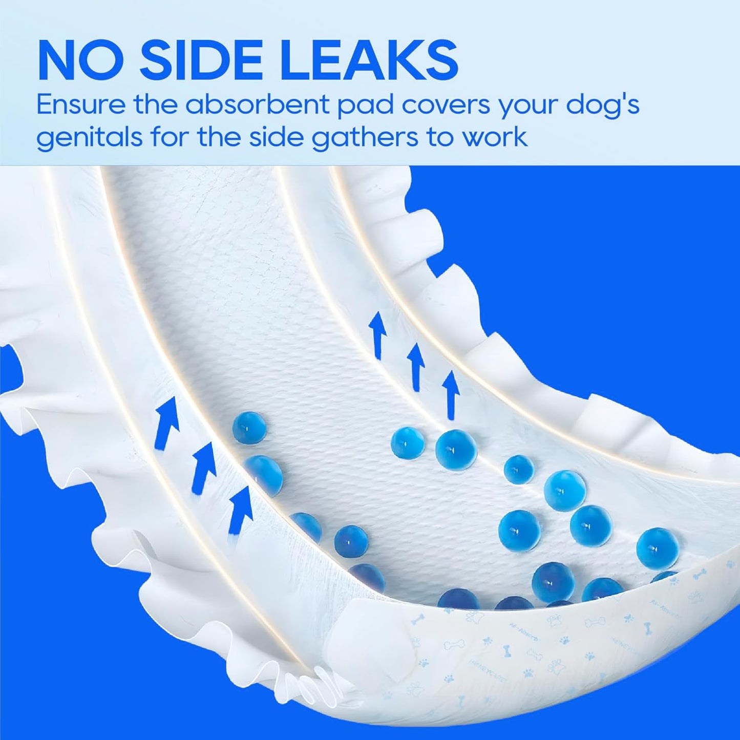 All-Absorb A26 Male Dog Wrap Diapers, Small Size, Disposable Pet Belly Bands, 50 Count