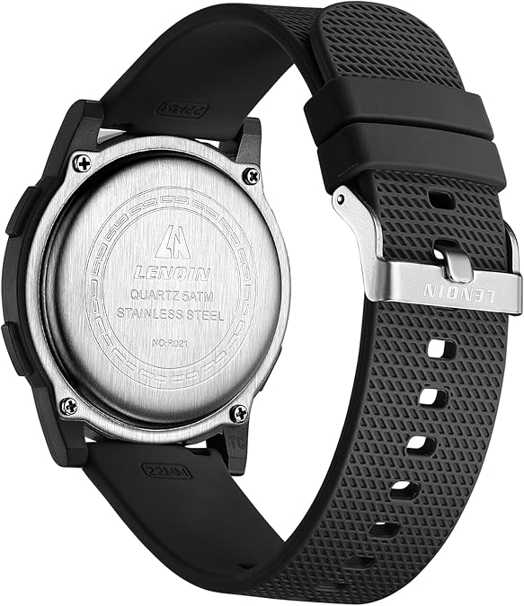 Mens Digital Watch Ultra Thin Minimalist Sports Waterproof Outdoor LED Screen Large Face Wrist Watches for Men