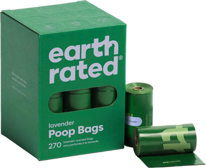 Dog Poop Bags Refill Rolls, Extra Thick Leak-Proof Waste Bags, Lavender Scented, 270 Count