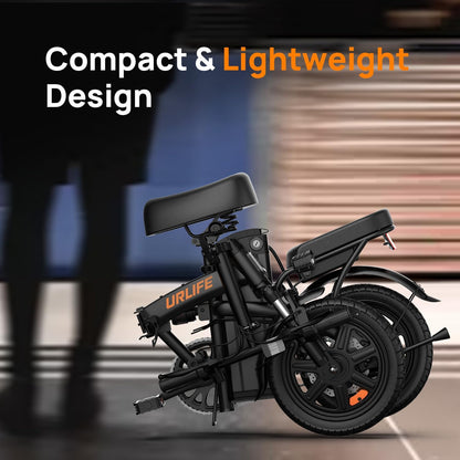 14" Folding Electric Bike for Adults – Portable Commuter E-Bike, 500W Motor, 20MPH, 20–40 Mile Range, UL Certified