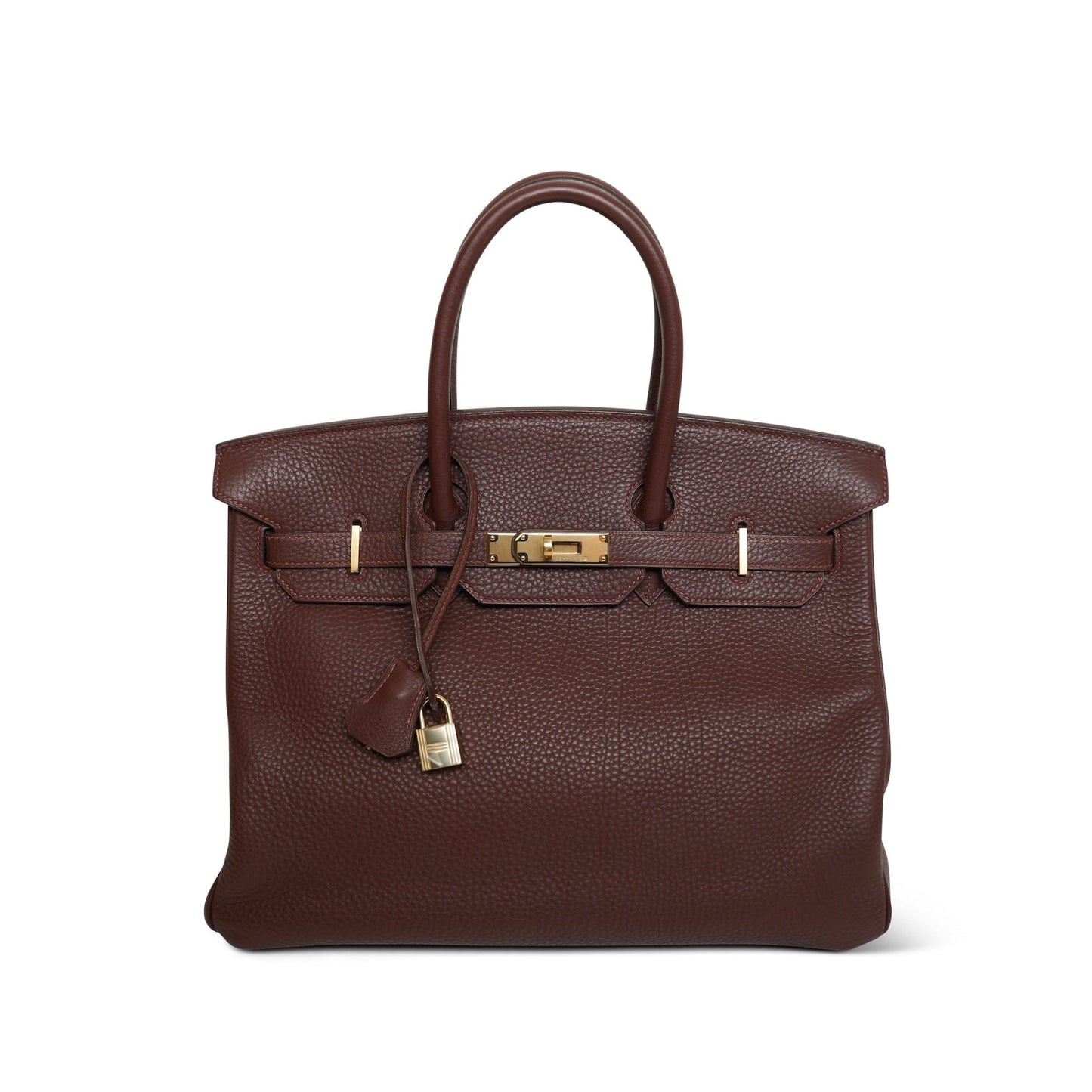 Birkin 35 Marron Fonce Togo Gold Plated C Square Stamp
