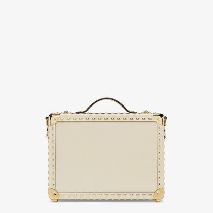 Fendi Small White Leather Suitcase