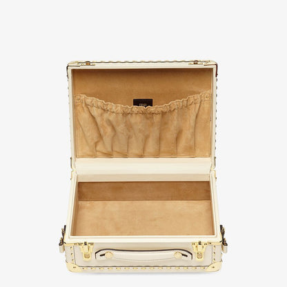 Fendi Small White Leather Suitcase