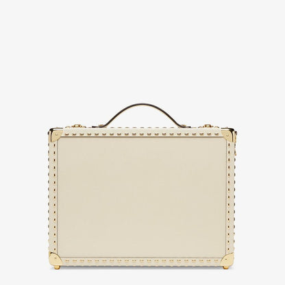 Fendi Medium White Leather Suitcase