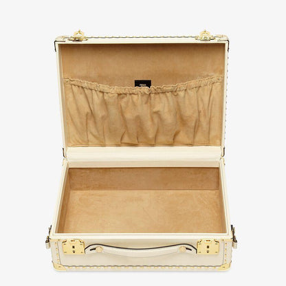 Fendi Medium White Leather Suitcase