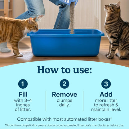 Multi-Cat Clumping Cat Litter with Activated Charcoal, Long Lasting Odor Control, Low Dust Formula, 14 lb