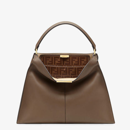 Fendi X-lite Large Brown Leather Bag