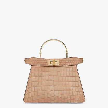 Fendi Small Beige Crocodile Bag