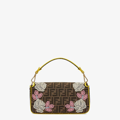 Fendi Embroidered Ff Fabric Bag