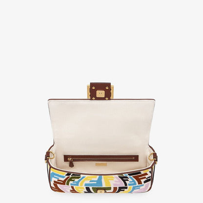 Fendi Multicolor Embroidered Canvas Bag