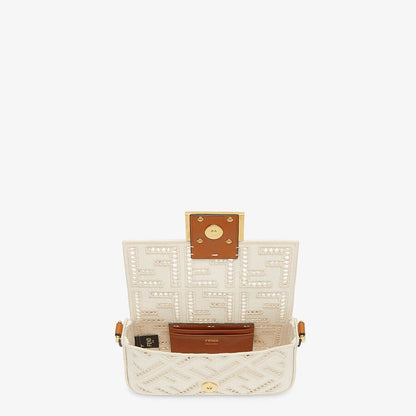Fendi Mini Canvas Bag With Embroidery