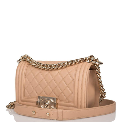 Copy of Chanel Camel Quilted Lambskin Small Boy Bag Light Gold Hardware-Payment 2