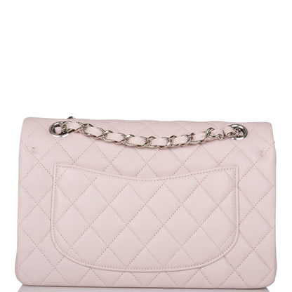 Chanel Light Purple Quilted Lambskin Small Classic Double Flap Bag Silver Hardware