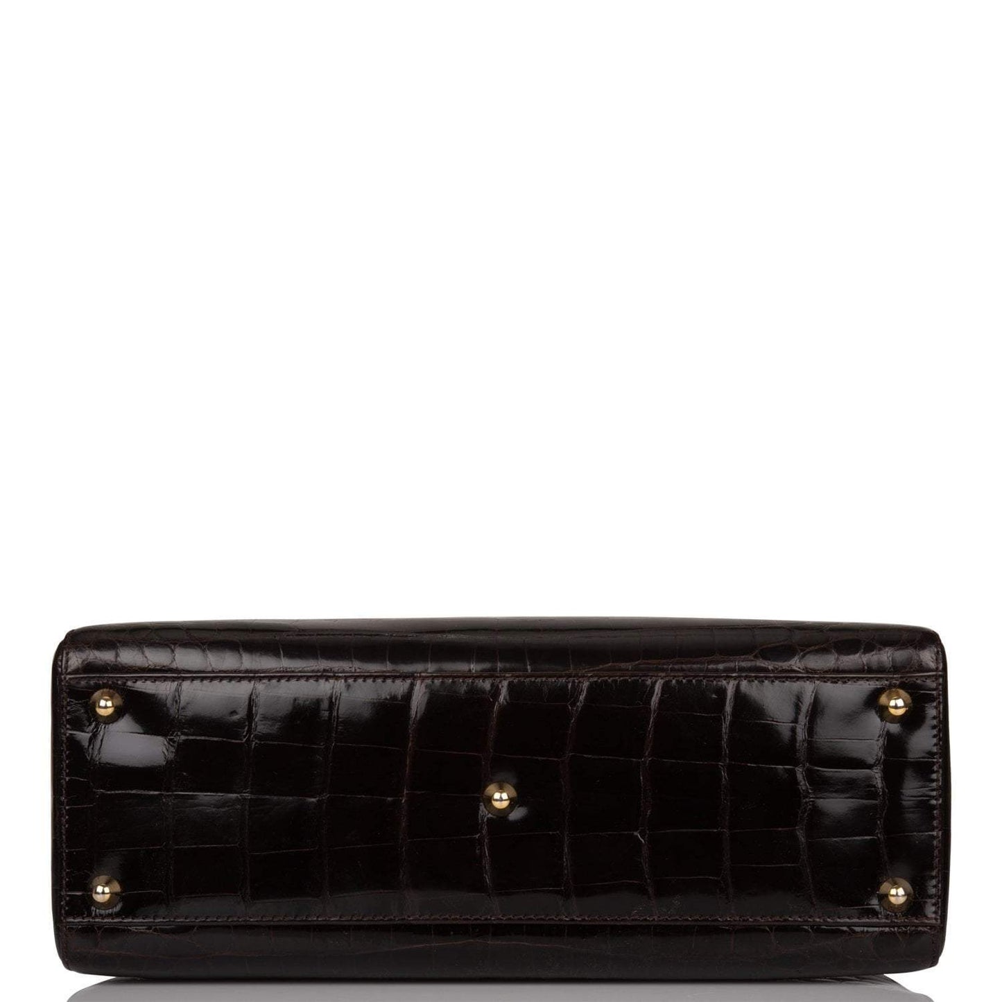 Christian Dior Dark Brown Large Lady Dior Alligator Tote Gold Hardware