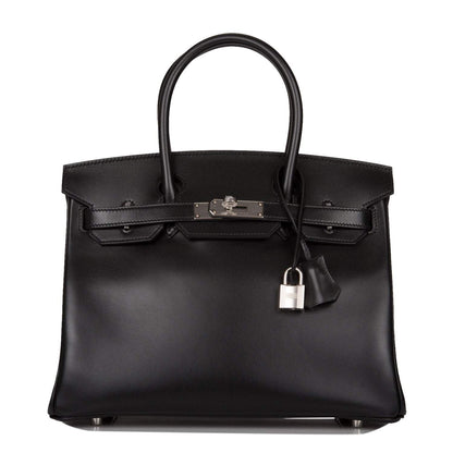 Hermes Birkin 30 Black Tadelakt Palladium Hardware