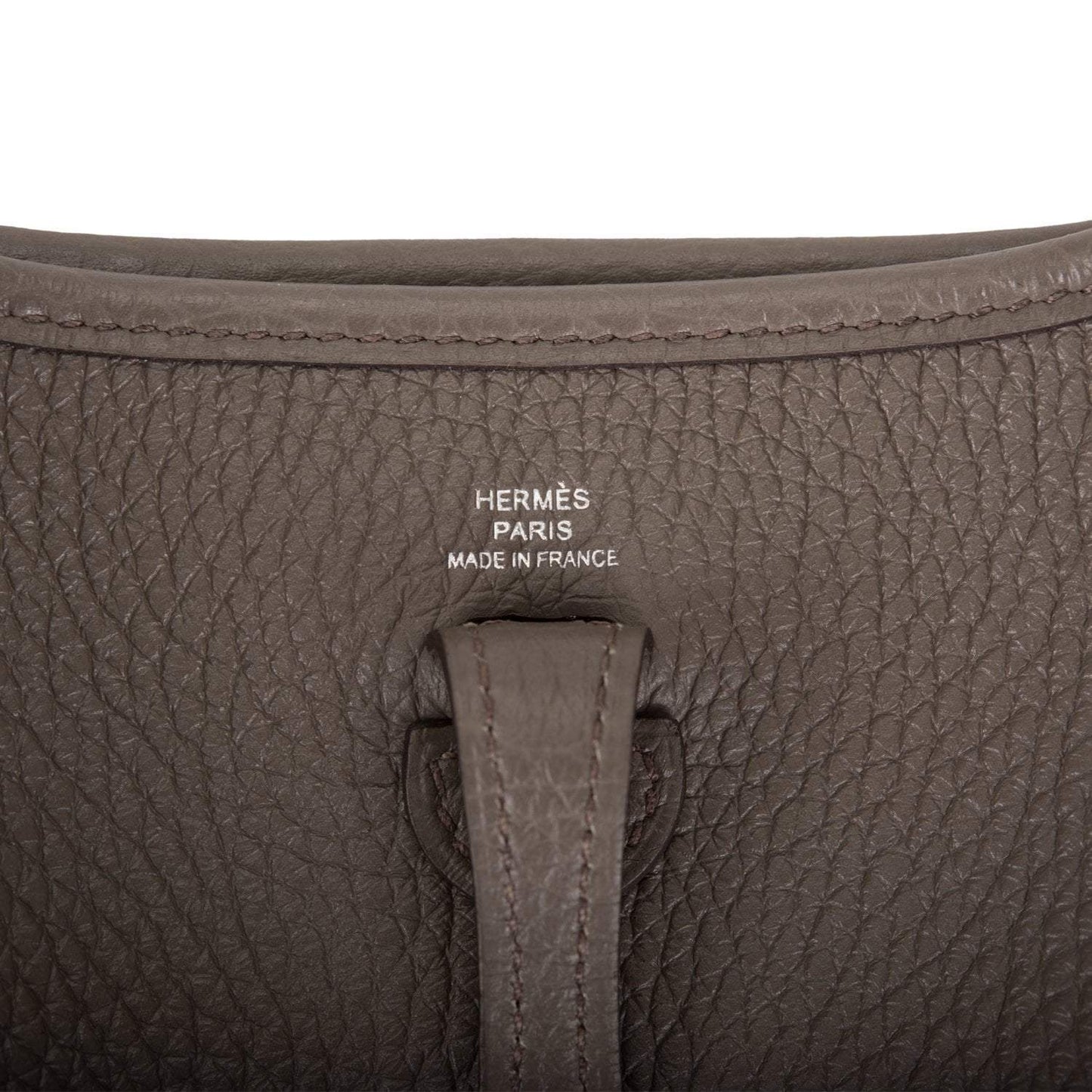 Hermes Etain Clemence Evelyne TPM Bag Palladium Hardware