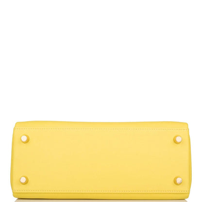 Hermes Lime Swift Retourne Kelly 25cm Gold Hardware
