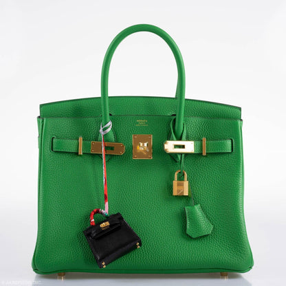 Hermes Birkin 25 Bambou Green Togo with Gold Hardware - 2020, Y