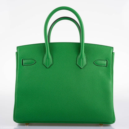 Hermes Birkin 25 Bambou Green Togo with Gold Hardware - 2020, Y