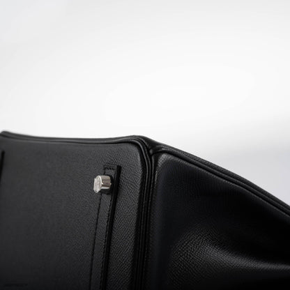 Hermes Birkin 30 Black Epsom with Palladium Hardware - 2019, D