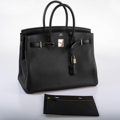 Hermes Birkin Pochette Backpocket Black Swift With Palladium Hardware - 2021, Z