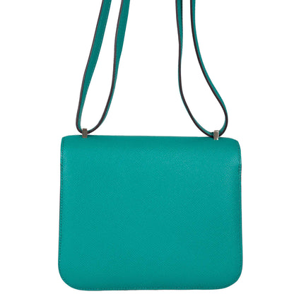 Hermes Constance 18 Blue Paon Verso Menthe Epsom Palladium Hardware - 2017, A