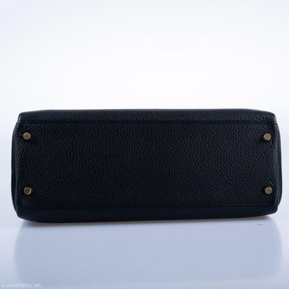 Hermes Kelly 32 Black Togo Gold Hardware - 2015, T
