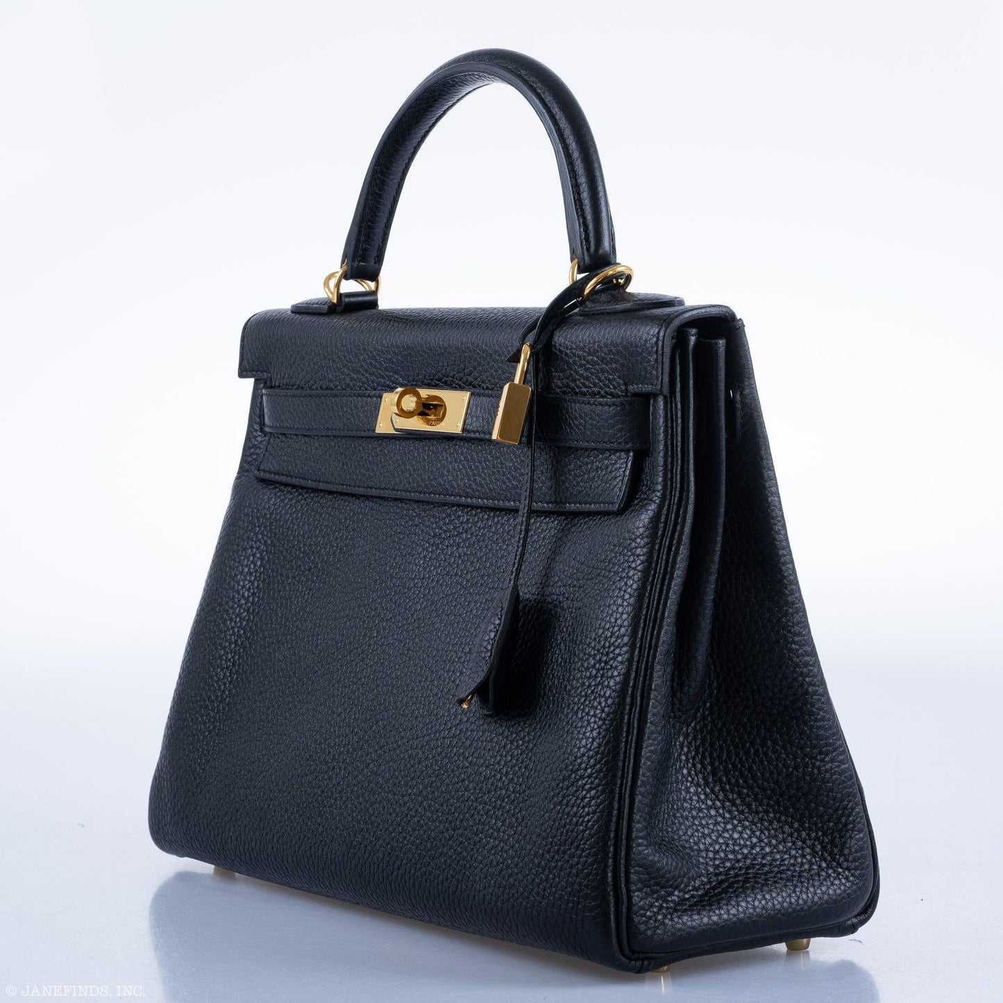 Hermes Kelly 32 Black Togo Gold Hardware - 2015, T
