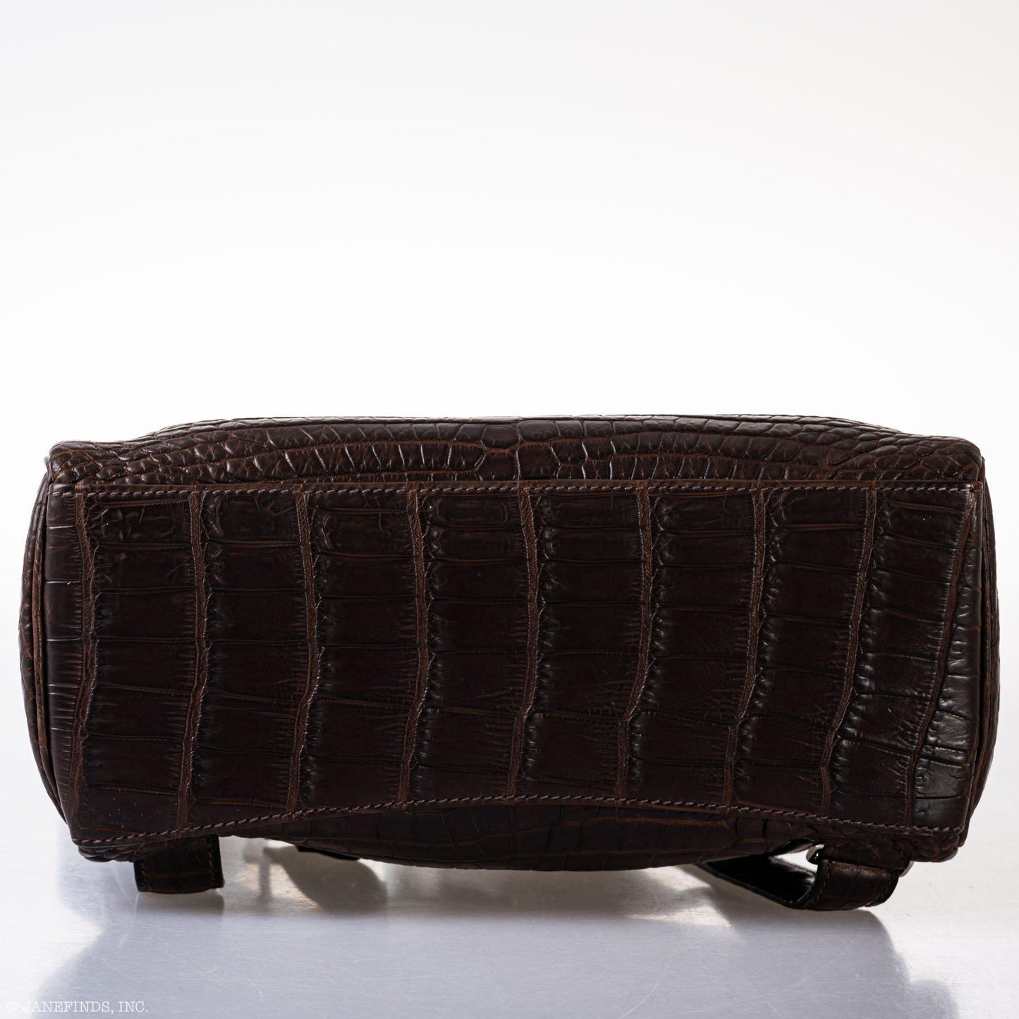 Hermes Kelly Ado 27 Matte Havane Nilo Crocodile with Palladium Hardware - 2001, E Square