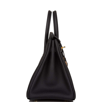 Hermes Birkin 25 Black Togo Gold Hardware